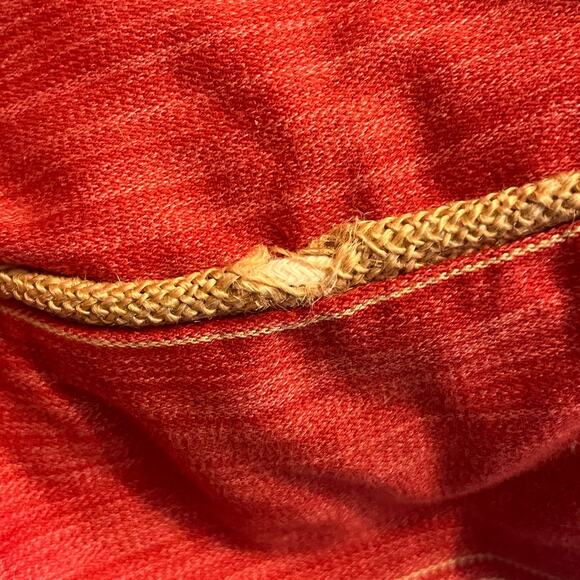 Ralph Lauren San Luca Red Stripe Seychelles Comforter KING Size Burlap Trim - Picture 11 of 12